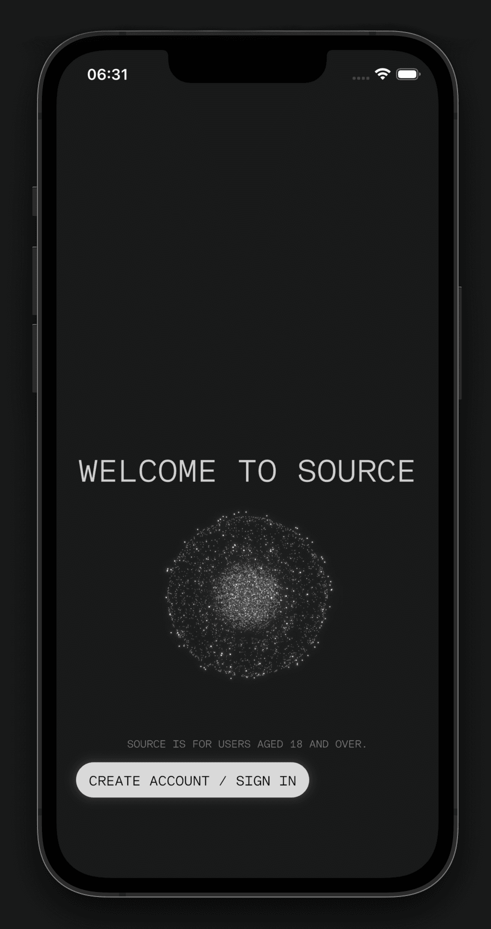 SOURCE app feed on iPhone